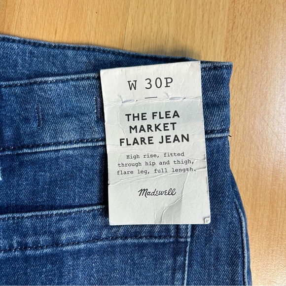 Madewell NWT Curvy Flea Market Flare Jean in Enola 30 Petite (Short) - Picture 7 of 16